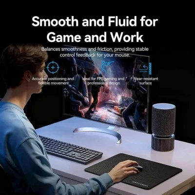 Vention fps gaming mouse pad smooth surface type  320mm * 280mm * 4mm - black